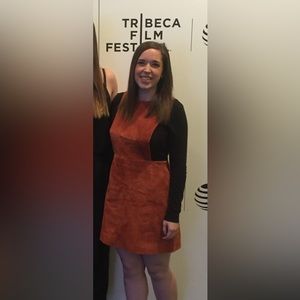 ASOS orange suede dress